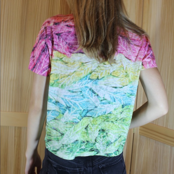 Colorful Striped Feather Shirt - Picture 4 of 4